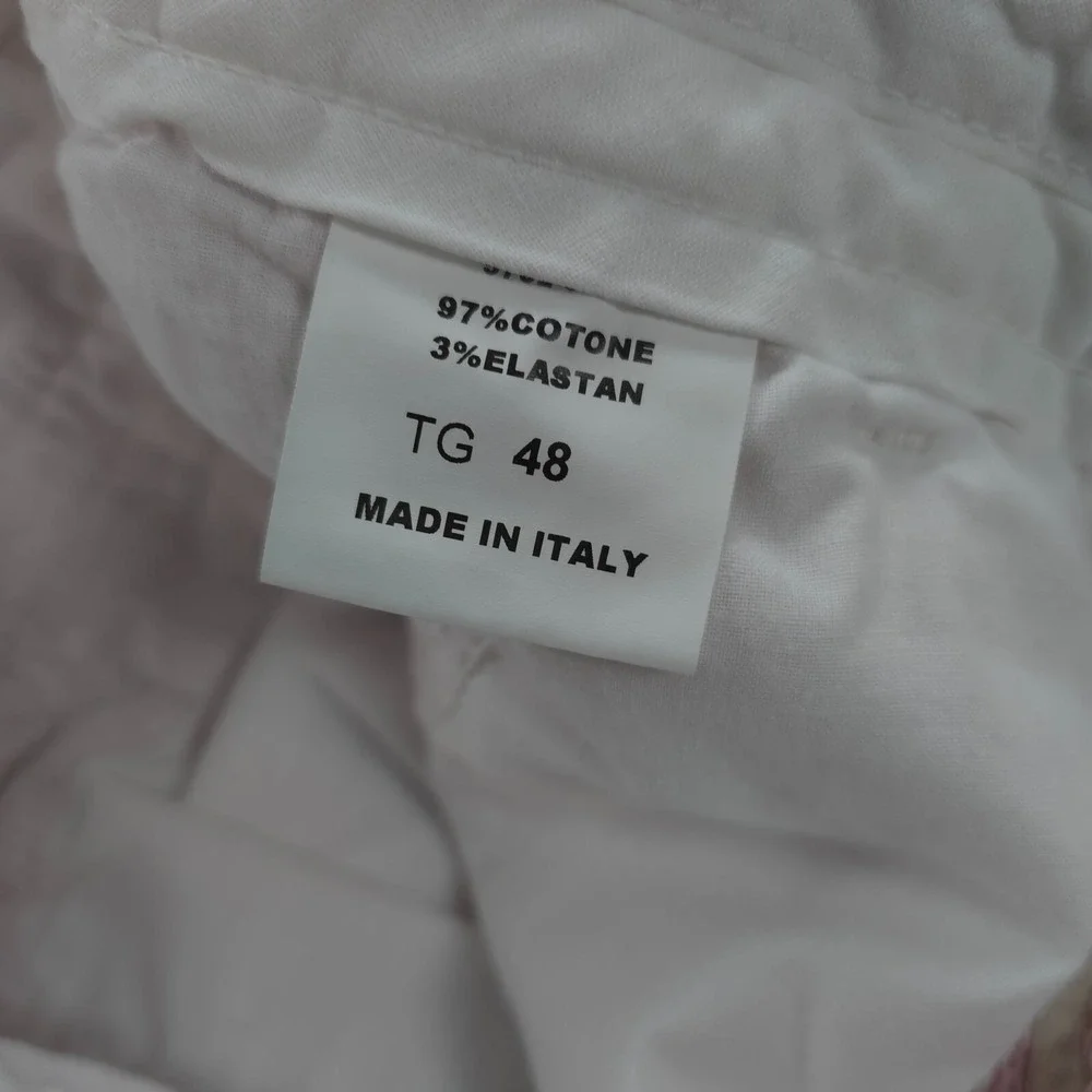 Luigi Fusaro Shorts Mens TG 48 32 Pink Striped Seersucker Bermuda Italy Designer